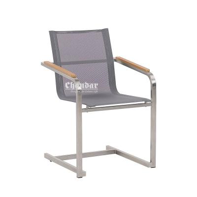 China Modern High Quality Outdoor Dining Furniture Stainless Steel Garden Chair for sale