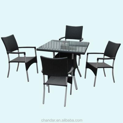 China Wicker Chair Durable Aluminum Table Set Outdoor Furniture for sale