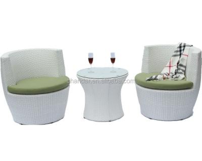 China Durable Popular White Flower Vase Rattan Sofa Set , Outdoor Sofa Set With Cushion for sale