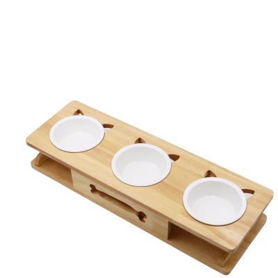 China Viable Cervical Cervical Dog Bowl Double Water Protection Food Bowl Ceramic Cat Bowl Ceramic Dog for sale