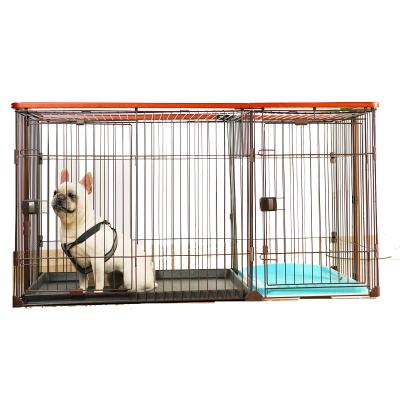 China Breathable Dog Cage Dog Kennel With Toilet Separation Teddy Bomei Small And Medium Dog Pet Fence Indoor Fence Isolation Door for sale