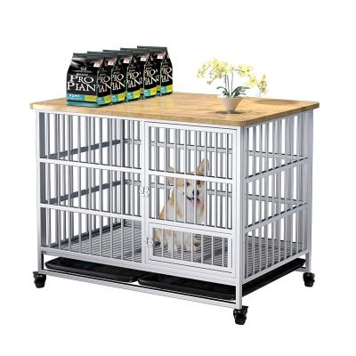 China Durable stainless steel metal medium and large dog suitable for bite-resistant and rustproof dog cage for sale