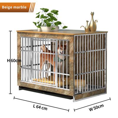 China Viable Stainless Steel Dog Cage Pet Furniture Small Factory Price Dog House Tea Table for sale