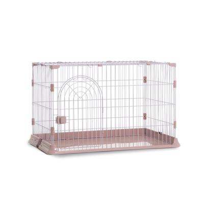 China Viable fine quality stainless steel wire pp plastic hutch rabbit cages with indoor pet cage to send gift for sale