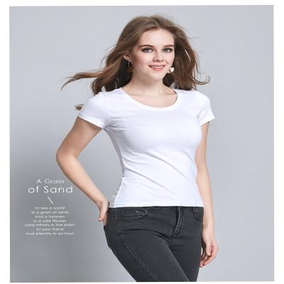 China O Neck Women's Short Sleeve Cotton T Shirts Super Soft Casual Loose Type for sale