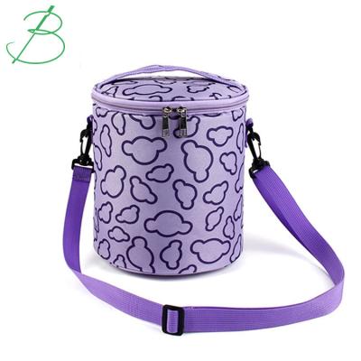 China Portable Insulated Lunch Bags Street - Smart Colors Round Shape Easy Carrying for sale