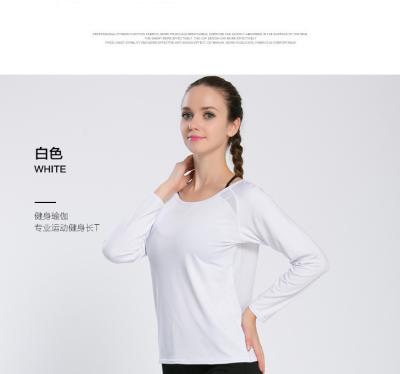 China Athletic Running Womens Long Sleeve Sports Top Skin Friendly Materials for sale