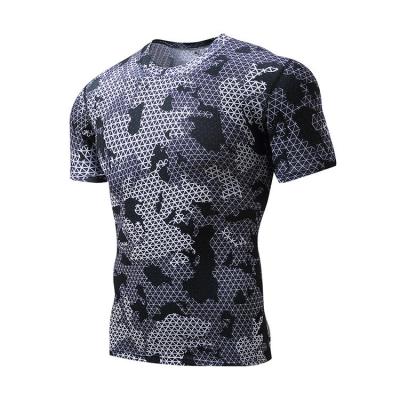 China Under Base Layer Mens Short Sleeve Compression Top High Strength Materials for sale