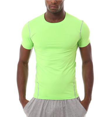 China Cool Dry Skin Fit Mens Short Sleeve Compression Top For Outdoor Excursion for sale