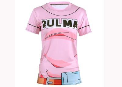 China Round Neck Youth Sports Clothing T - Shirt Cool Cartoon Top Light Weight for sale