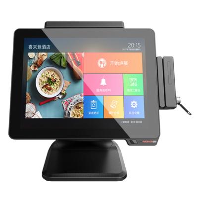 China Aluminum Alloy 15 Inch WIN10 Metal Shell Flat Waterproof Touch Screen POS System Cash Register Terminal Machine for sale