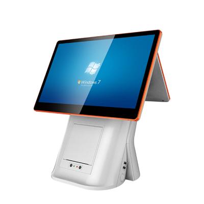 China ABS 15.6 inch capacitive touch screen pos system with 58/80 built-in thermal printer for sale