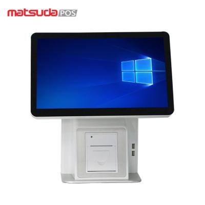 China Aluminum alloy 15.6 inch touch screen pos system with 58/80 built-in thermal printer for sale