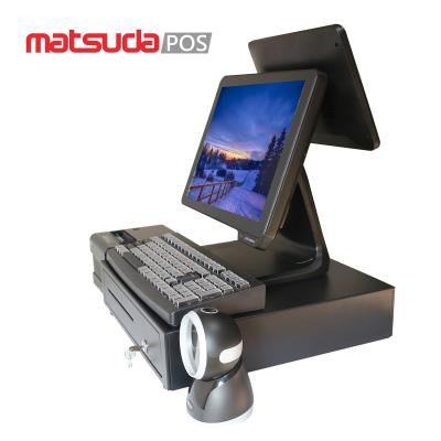 China POS 2020 modern true dual flat touch screen 15 inch all in one POS system for sale 64G for sale