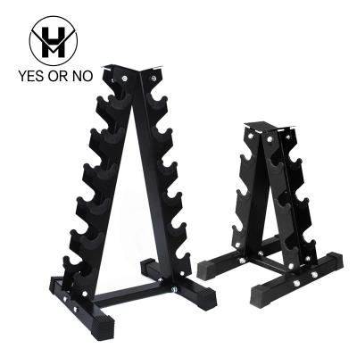 China Safe High Quality Gym Equipment Adjustable Hex Dumbbell Rack Rack, Dumbbell Rack 6 Row Dumbbells Stretch Rack for sale