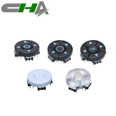 China Low Price Manufacturer LED Momentary Optional Ribbon Light 5 Way Navigator Switch Self Locking Electronic Products for sale