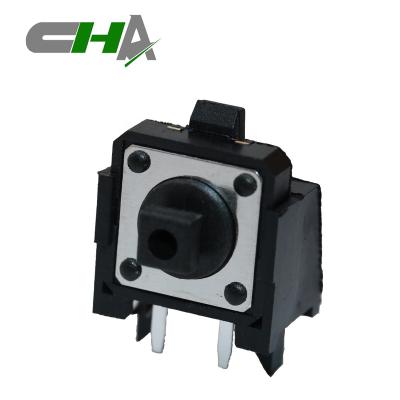 China Right Angle Type Long Life PCB Mount Tact RoHS Material CHA 12*12mm Switch for sale