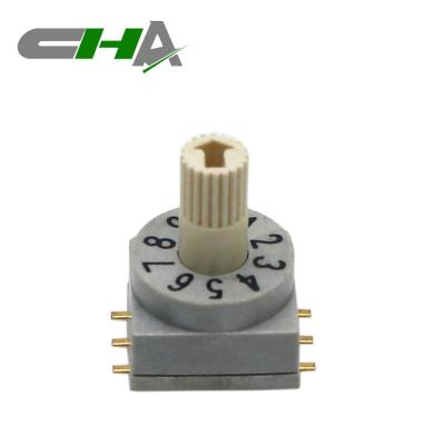 China CHA IP67 Rotary Switch 8position 3*3pin SMT Terminal DIP Switch TDR-08S Rotary DIP Switch for sale