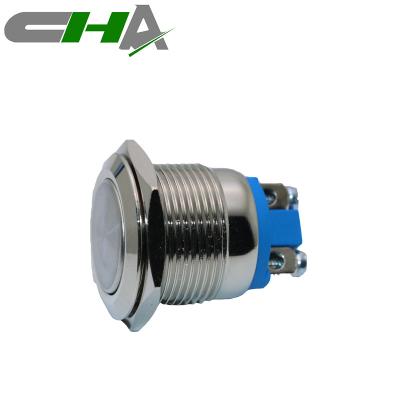 China Industrial CHA control round head can be wired to prevent vandalism 220 volt metal push button switch for sale