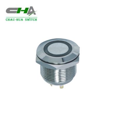 China Industrial Control CHA 19 mm Patented IP08 IP65 Metal Push Button Switch Waterproof Reset for sale