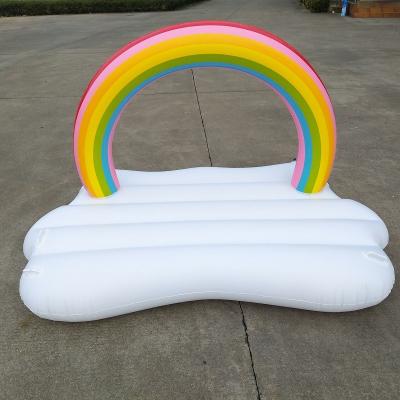 China Safety Indoor Inflatable Float Swim Chair Rainbow Clouds Floating Row Pool Floats For Kids for sale