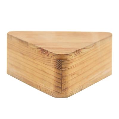 China Handmade wholesale cheap unfinished triangle bracelet wooden jewelry box for sale