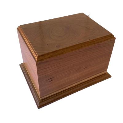 China Handmade Wholesale Clean Design Customization Handmade Human Ashes Wooden Urn Box Cremation for sale