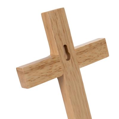 China China Customized Wholesale Unfinished Natural Wood Decoration Craft Cross Of Christ for sale