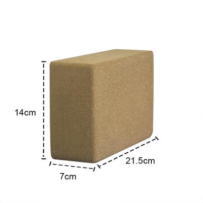 China Fitness Shaping Yoga Block Good Quality Waterproof Anti Slip Customized Logo Yoga Block Accept Natural Color Cork for sale