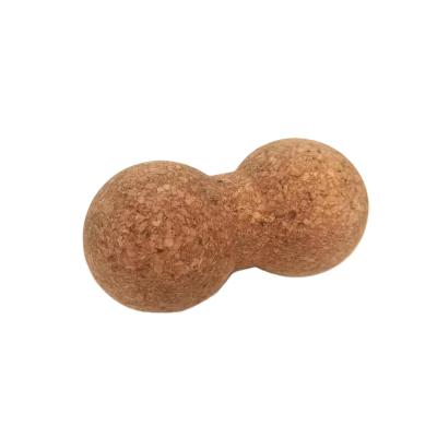 China Custom Wholesale Environmental Wooden Cork Yoga Set Factory Peanut Yoga Ball Cork Massage Roller for sale