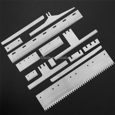 China Packaging industry plastic film cutter knife serrated blades packaging machinery spare parts for sale