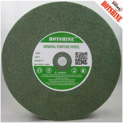 China Nylon Fiber Hotshine GP82732 Green Silicon Carbide Abrasive Grinding Wheel for sale