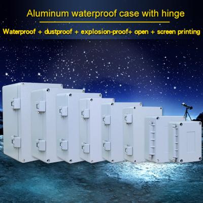 China Electric Power System Control 80*76*60mm Die Cast Outdoor Waterproof Aluminum Alloy Junction Box Case Aluminum Enclosure Hinged Junction Box for sale