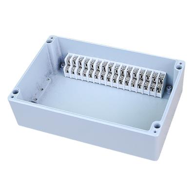 China Electric Power Control System 200*130*80mm 16P Ip66 Waterproof Cast Aluminum Cable Junction Enclosure Double Terminal Outdoor Junction Box for sale