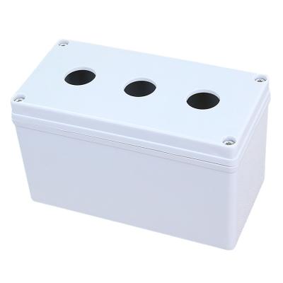 China Electric Power Control System 160*80*95mm High Quality Waterproof Switch Control Box Button Light Box Indicator Standard 3 Holes Plastic Enclosure for sale