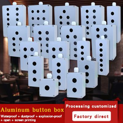 China Electric Power control system 175*80*56mm 3 hole button aluminum box IP66 metal box explosion-proof waterproof control box for sale