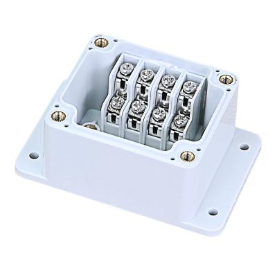 China ABS 64*58*46mm Fixed Hole With Outdoor Cable Waterproof Surveillance Box Ear 4bit Plastic Sealed Junction Box for sale