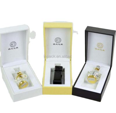 China Handmade Luxurious Custom Rectangle Perfume Gift Hinge Box With Foil Logo for sale