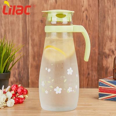 China Free Sample 1300ml/1700ml Big/Milk/Wine Viable Custom Italian Minimalist Italian Minimalist Iced Tea Seal Craft Clear Glass Water Jug for sale