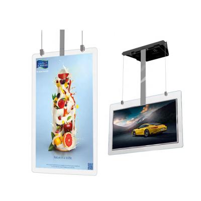 China 43 Inch Portable Ultra Thin LCD Digital Signage Window Hanging Indoor Double Sided Digital Signage Advertising For Stores for sale