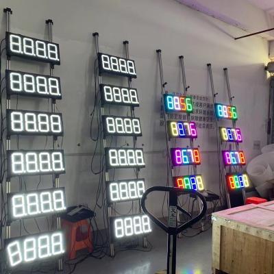 China Outdoor Led Gas Price Sign 10 Inch Gas Price Sign Remote Control Colorful Led Display for sale