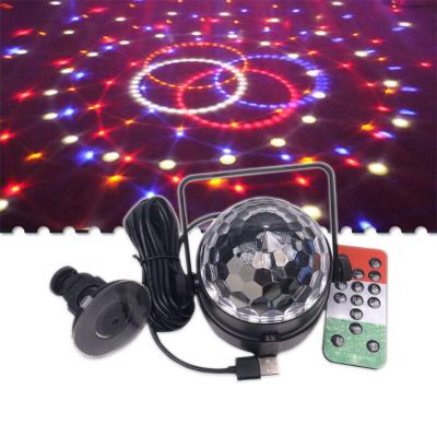 China USB Disk Party Crystal Magic Ball Light LED Light 6 Colors Bar Party Music Remote Control Stage Effect for sale