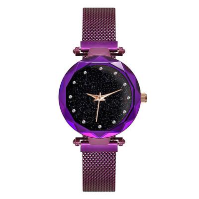 China Fashion\Luxury Popular Starry Quartz Watch Women Fashion\R0732 Quartz Dress Wristwatches Rose Gold Mesh Magnet Buckle Luxury Popular Geometric Outdoor Casual Dress Wrist Watch for sale