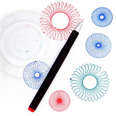 China Plastic Plastic Spirograph Drawing Toys Set To Paint Creative Spiral Educational Creative Toys Children Toys Design Suction Random Color for sale