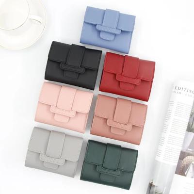 China Lady Wallet Zipper Female Buckle Mini Coin Purse Hasp Card Holder Luxury Brand Waterproof Black Red Leather Women's Waterproof Wallets 2021 New Small for sale