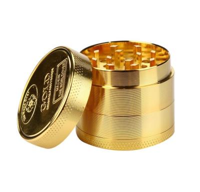 China Hot Sale Zinc Alloy 40mm Combine Herb Tobacco Grinder Spice Weed Smoking Pipe Accessories Zinc Alloy Gold Smoke Herb Cutter for sale