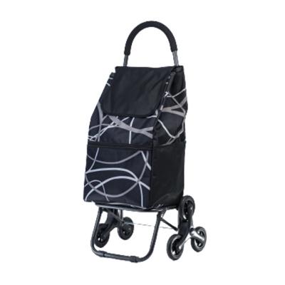 China Convenient Folding Shopping Trolley Cart Bag 6 Wheels With Climbing Stair for sale