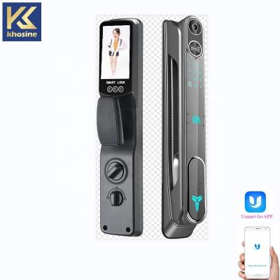 China Fashionable Hot Selling Finger Vein Recognition Khosine HN-04 Smart Door Lock with Smartphone Camera Remotely Open Apartments Home Offices for sale