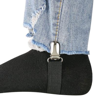 China Elastic Adjustable Anti-Slip Elastic Boot Clips Boot Straps Pant Clips Stirrups Leg Straps for sale