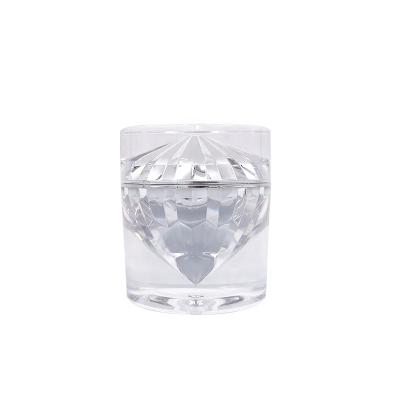 China High Grade Cosmetic Transparent Diamond SILVER Color 50g Acrylic Jar for sale